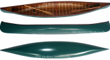 Green Canoe with ribs Model XLarge